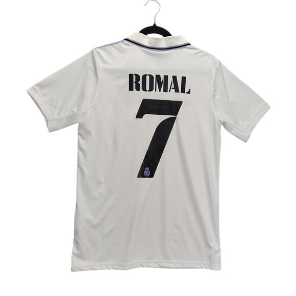 Adidas Mens Soccer Jersey Size Small #7 Romal Real Madrid Futbol Authentic White - Picture 2 of 8